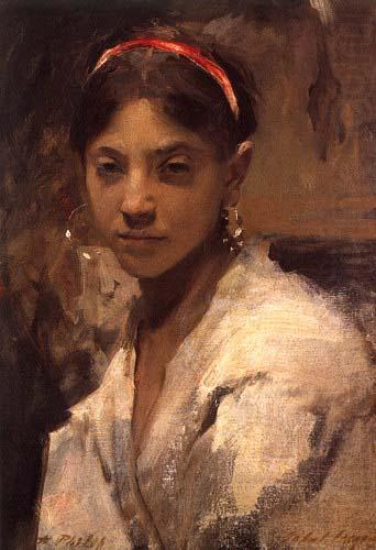 John Singer Sargent Head of a Capri Girl china oil painting image
